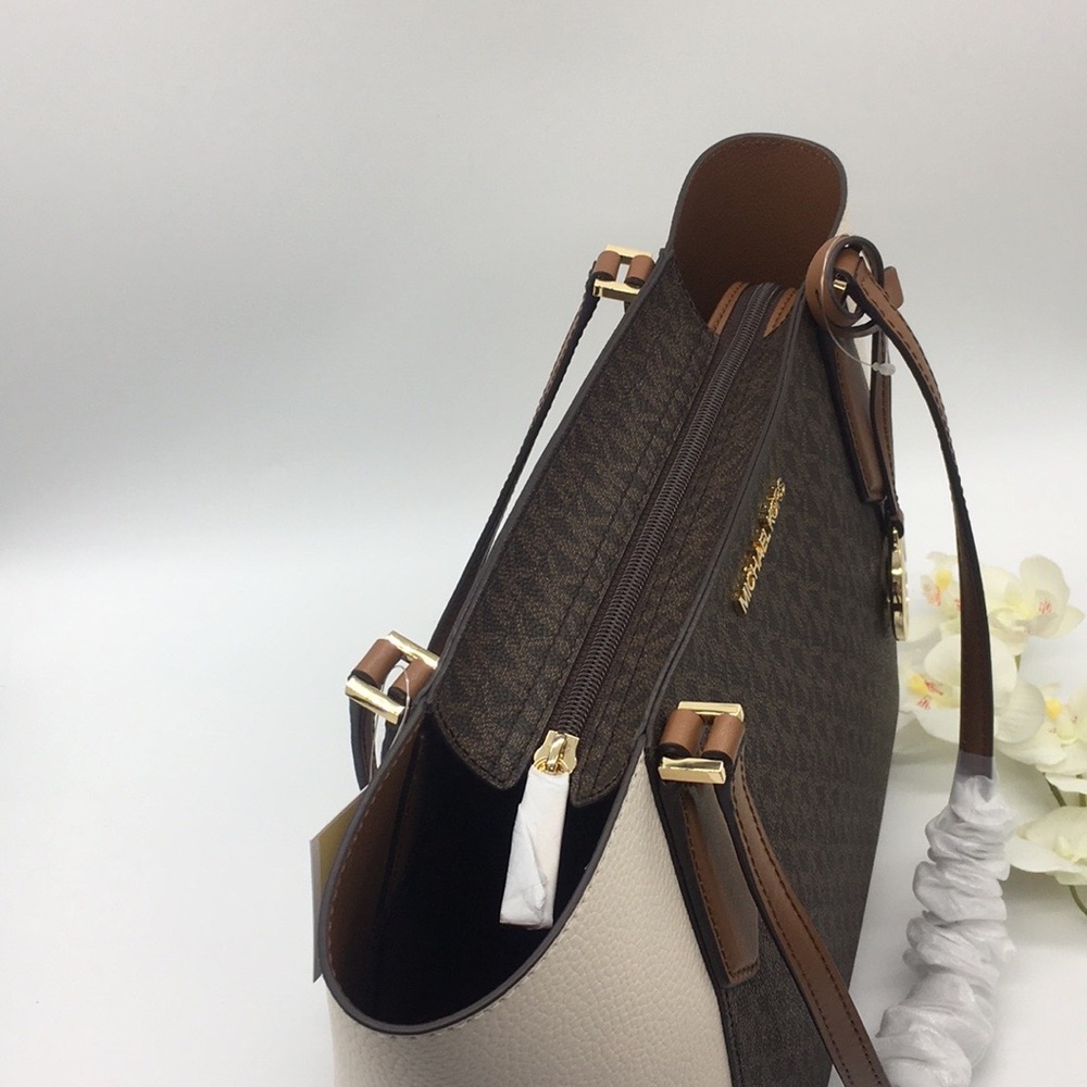 MICHAEL KORS KIMBERLY SM BONDED TOTE LT CRM MULTI - Picture 5 of 9